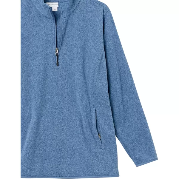 Amazon Essentials Womens ClassicFit LongSleeve QuarterZip Polar Fleece Pullover Jacket Available in Plus SizePolyester Blue Heather