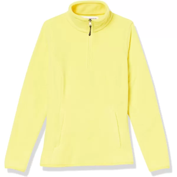 Amazon Essentials Womens ClassicFit LongSleeve QuarterZip Polar Fleece Pullover Jacket Available in Plus SizePolyester Bright Yellow