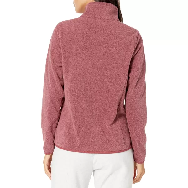 Amazon Essentials Womens ClassicFit LongSleeve QuarterZip Polar Fleece Pullover Jacket Available in Plus SizePolyester Burgundy Heather