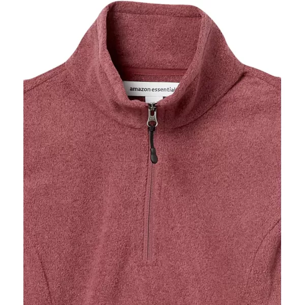 Amazon Essentials Womens ClassicFit LongSleeve QuarterZip Polar Fleece Pullover Jacket Available in Plus SizePolyester Burgundy Heather