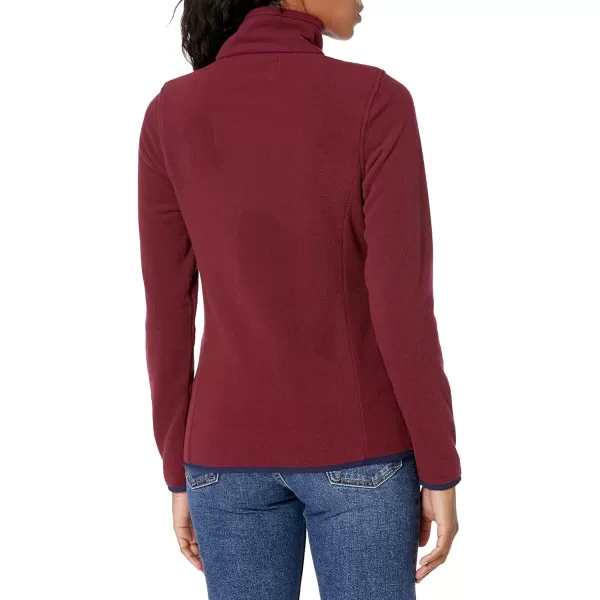 Amazon Essentials Womens ClassicFit LongSleeve QuarterZip Polar Fleece Pullover Jacket Available in Plus SizePolyester BurgundyNavy