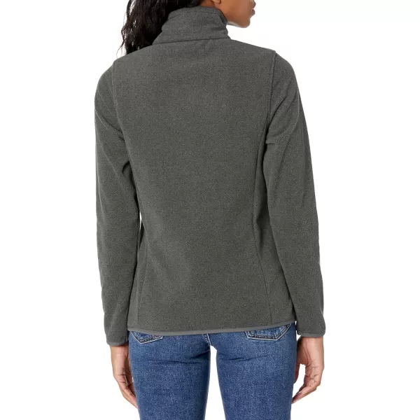 Amazon Essentials Womens ClassicFit LongSleeve QuarterZip Polar Fleece Pullover Jacket Available in Plus SizePolyester Charcoal Heather