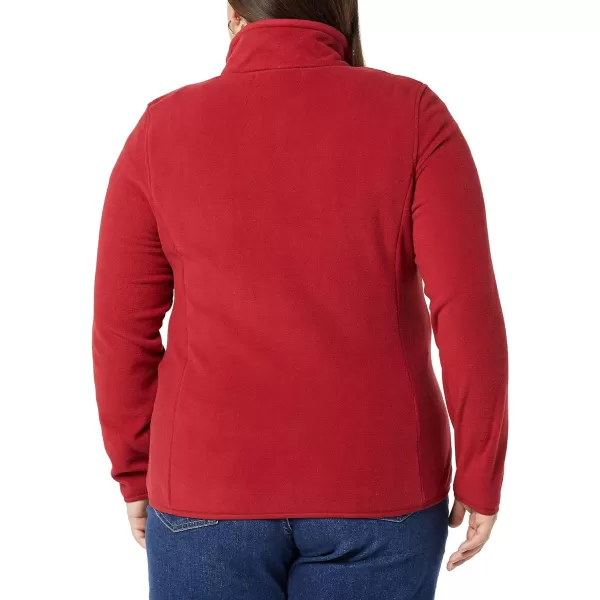 Amazon Essentials Womens ClassicFit LongSleeve QuarterZip Polar Fleece Pullover Jacket Available in Plus SizePolyester Dark Red