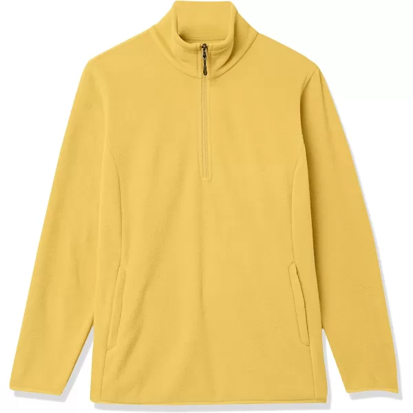 Amazon Essentials Womens ClassicFit LongSleeve QuarterZip Polar Fleece Pullover Jacket Available in Plus SizePolyester Dark Yellow