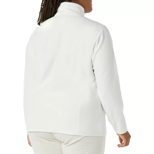 Amazon Essentials Womens ClassicFit LongSleeve QuarterZip Polar Fleece Pullover Jacket Available in Plus SizePolyester Ivory