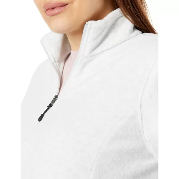 Amazon Essentials Womens ClassicFit LongSleeve QuarterZip Polar Fleece Pullover Jacket Available in Plus SizePolyester Light Grey Heather