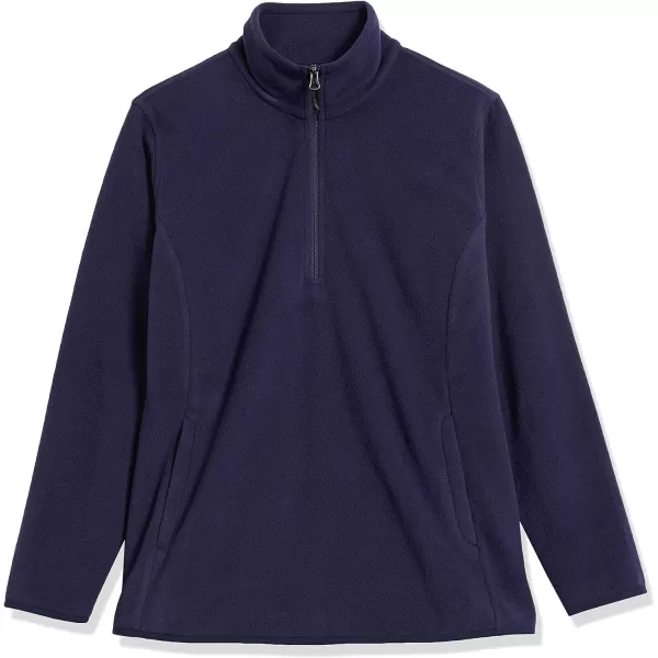 Amazon Essentials Womens ClassicFit LongSleeve QuarterZip Polar Fleece Pullover Jacket Available in Plus SizePolyester Navy