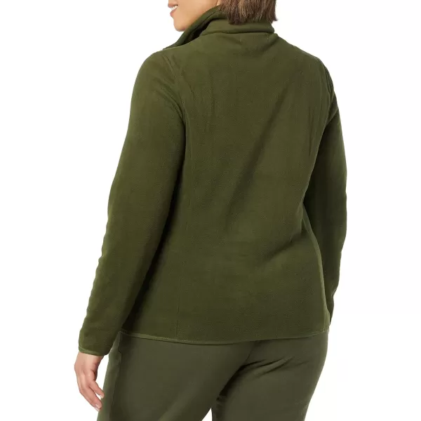 Amazon Essentials Womens ClassicFit LongSleeve QuarterZip Polar Fleece Pullover Jacket Available in Plus SizePolyester Olive