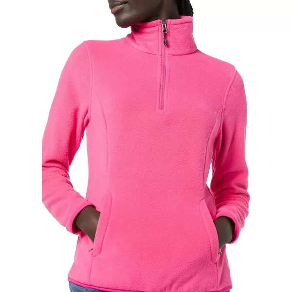 Amazon Essentials Womens ClassicFit LongSleeve QuarterZip Polar Fleece Pullover Jacket Available in Plus SizePolyester Pink