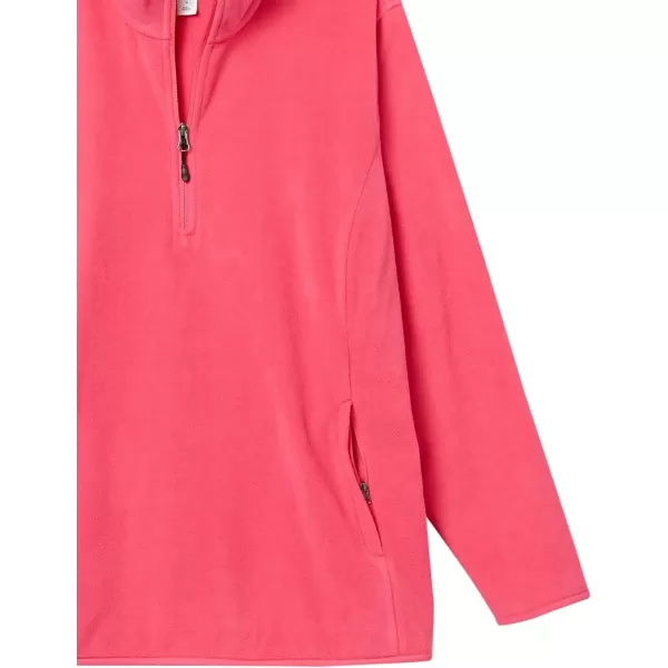 Amazon Essentials Womens ClassicFit LongSleeve QuarterZip Polar Fleece Pullover Jacket Available in Plus SizePolyester Pink