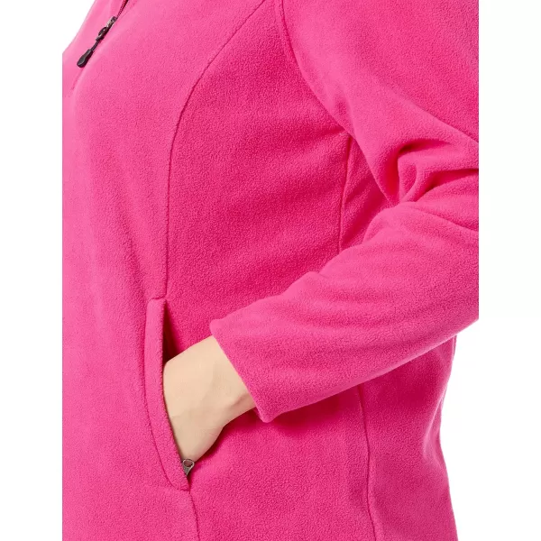 Amazon Essentials Womens ClassicFit LongSleeve QuarterZip Polar Fleece Pullover Jacket Available in Plus SizePolyester Pink