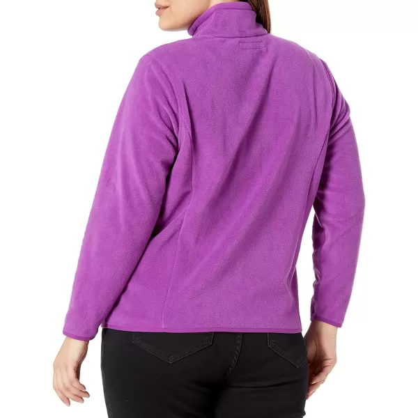 Amazon Essentials Womens ClassicFit LongSleeve QuarterZip Polar Fleece Pullover Jacket Available in Plus SizePolyester Purple