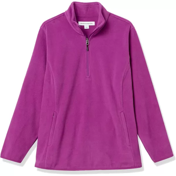 Amazon Essentials Womens ClassicFit LongSleeve QuarterZip Polar Fleece Pullover Jacket Available in Plus SizePolyester Purple