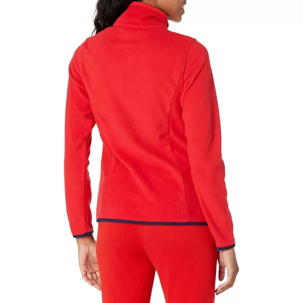 Amazon Essentials Womens ClassicFit LongSleeve QuarterZip Polar Fleece Pullover Jacket Available in Plus SizePolyester Red