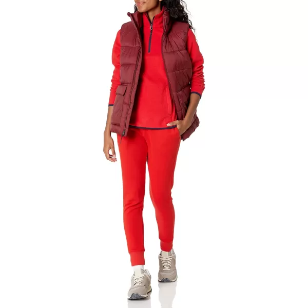 Amazon Essentials Womens ClassicFit LongSleeve QuarterZip Polar Fleece Pullover Jacket Available in Plus SizePolyester Red