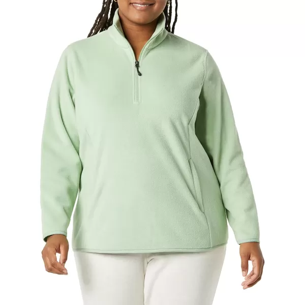 Amazon Essentials Womens ClassicFit LongSleeve QuarterZip Polar Fleece Pullover Jacket Available in Plus SizePolyester Sage Green