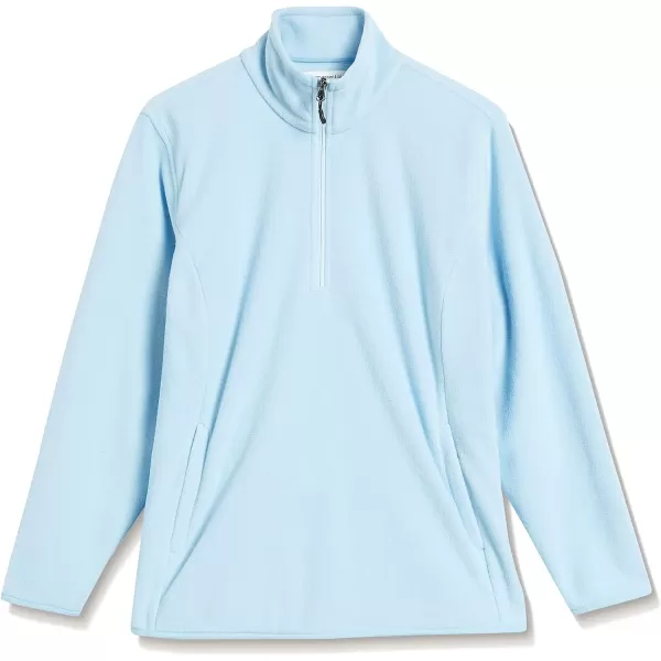 Amazon Essentials Womens ClassicFit LongSleeve QuarterZip Polar Fleece Pullover Jacket Available in Plus SizePolyester Sky Blue