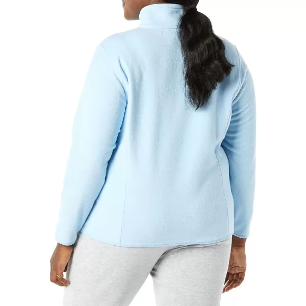 Amazon Essentials Womens ClassicFit LongSleeve QuarterZip Polar Fleece Pullover Jacket Available in Plus SizePolyester Sky Blue