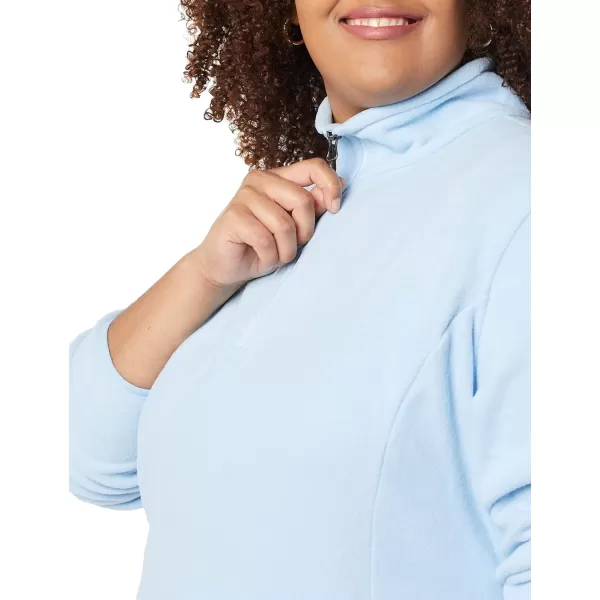 Amazon Essentials Womens ClassicFit LongSleeve QuarterZip Polar Fleece Pullover Jacket Available in Plus SizePolyester Sky Blue