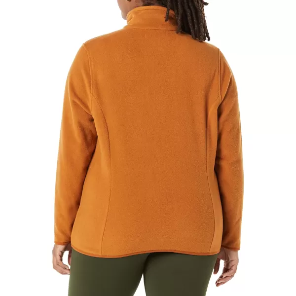 Amazon Essentials Womens ClassicFit LongSleeve QuarterZip Polar Fleece Pullover Jacket Available in Plus SizePolyester Tan