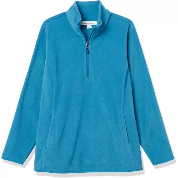 Amazon Essentials Womens ClassicFit LongSleeve QuarterZip Polar Fleece Pullover Jacket Available in Plus SizePolyester Teal Blue