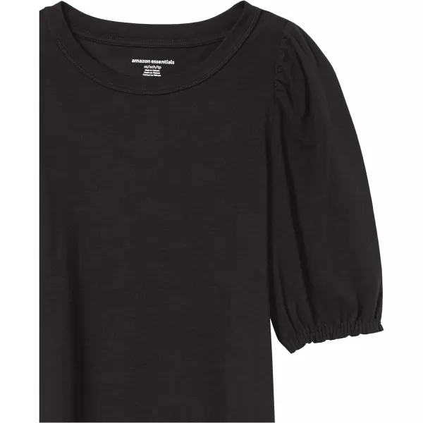 Amazon Essentials Womens ClassicFit Puff ShortSleeve Crewneck TShirtBlack