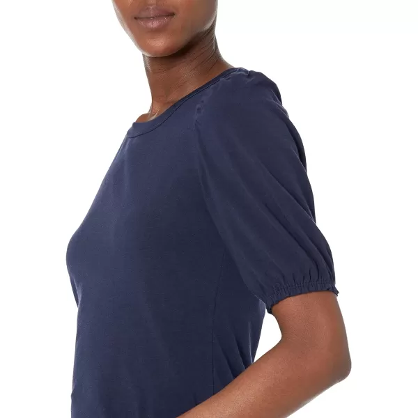 Amazon Essentials Womens ClassicFit Puff ShortSleeve Crewneck TShirtNavy