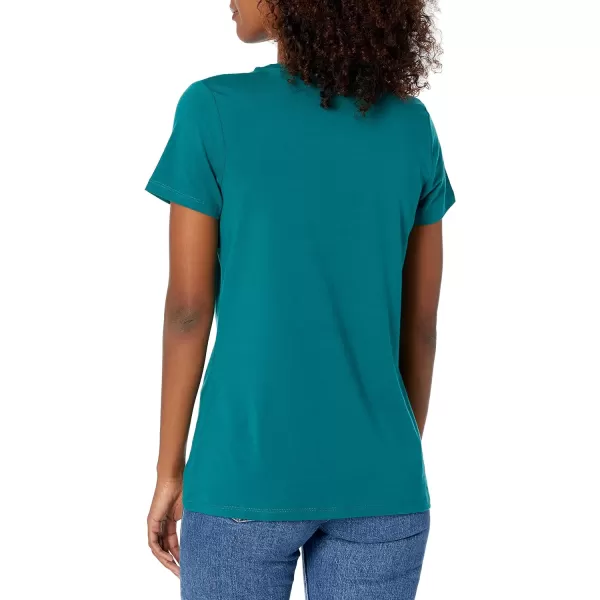 Amazon Essentials Womens ClassicFit ShortSleeve Crewneck TShirt Multipacks2 Dark GreenNavy