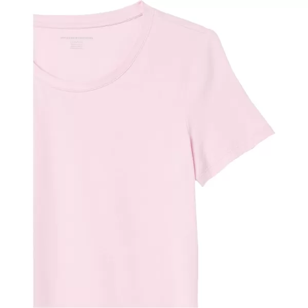 Amazon Essentials Womens ClassicFit ShortSleeve Crewneck TShirt Multipacks2 GreenLight Pink