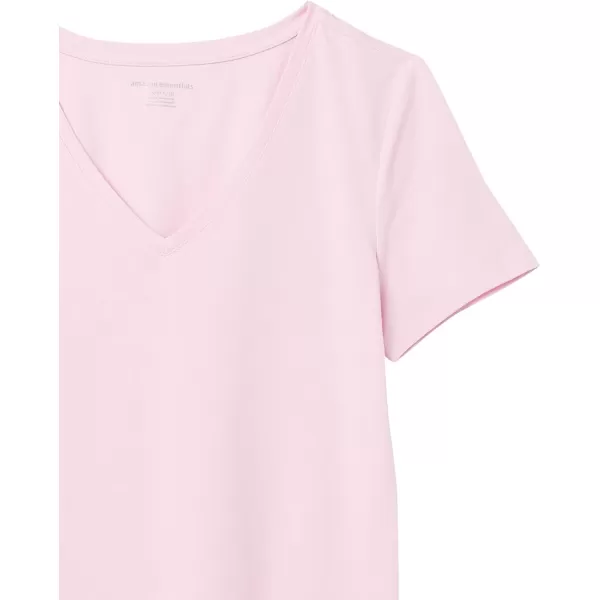 Amazon Essentials Womens ClassicFit ShortSleeve VNeck TShirt Multipacks2 NavyLight Pink