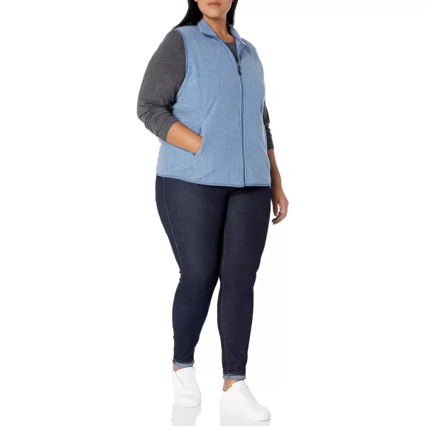 Amazon Essentials Womens ClassicFit Sleeveless Polar Soft Fleece Vest Available in Plus SizePolyester Blue