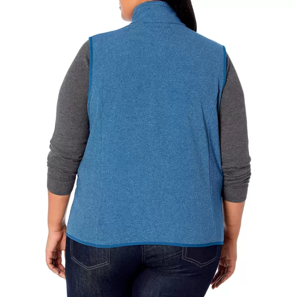 Amazon Essentials Womens ClassicFit Sleeveless Polar Soft Fleece Vest Available in Plus SizePolyester Blue Heather