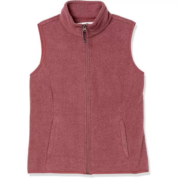 Amazon Essentials Womens ClassicFit Sleeveless Polar Soft Fleece Vest Available in Plus SizePolyester Burgundy Heather