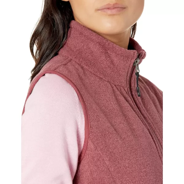 Amazon Essentials Womens ClassicFit Sleeveless Polar Soft Fleece Vest Available in Plus SizePolyester Burgundy Heather