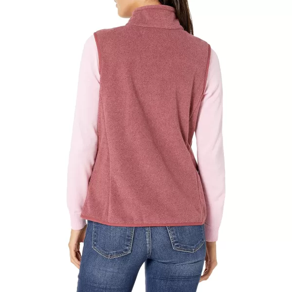 Amazon Essentials Womens ClassicFit Sleeveless Polar Soft Fleece Vest Available in Plus SizePolyester Burgundy Heather