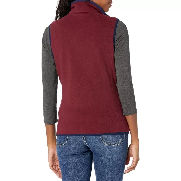 Amazon Essentials Womens ClassicFit Sleeveless Polar Soft Fleece Vest Available in Plus SizePolyester BurgundyNavy