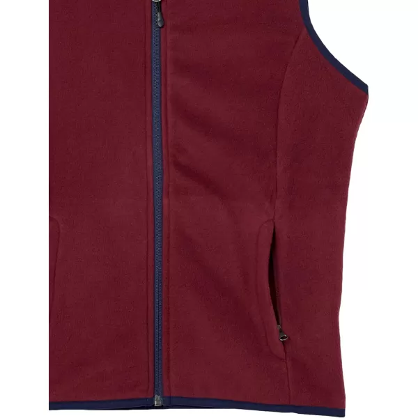 Amazon Essentials Womens ClassicFit Sleeveless Polar Soft Fleece Vest Available in Plus SizePolyester BurgundyNavy