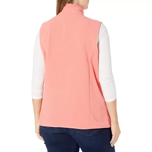 Amazon Essentials Womens ClassicFit Sleeveless Polar Soft Fleece Vest Available in Plus SizePolyester Coral Pink