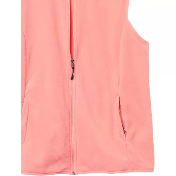 Amazon Essentials Womens ClassicFit Sleeveless Polar Soft Fleece Vest Available in Plus SizePolyester Coral Pink