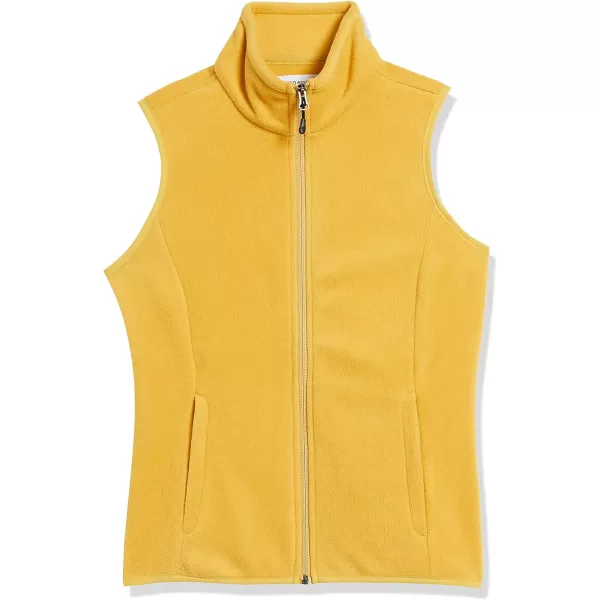 Amazon Essentials Womens ClassicFit Sleeveless Polar Soft Fleece Vest Available in Plus SizePolyester Dark Yellow