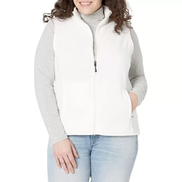 Amazon Essentials Womens ClassicFit Sleeveless Polar Soft Fleece Vest Available in Plus SizePolyester Ivory