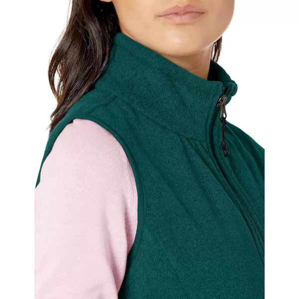 Amazon Essentials Womens ClassicFit Sleeveless Polar Soft Fleece Vest Available in Plus SizePolyester Pine