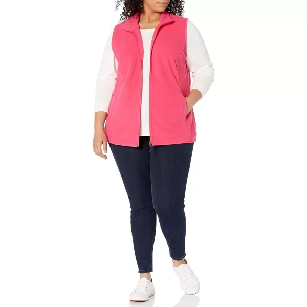 Amazon Essentials Womens ClassicFit Sleeveless Polar Soft Fleece Vest Available in Plus SizePolyester Pink