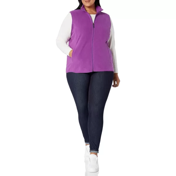 Amazon Essentials Womens ClassicFit Sleeveless Polar Soft Fleece Vest Available in Plus SizePolyester Purple