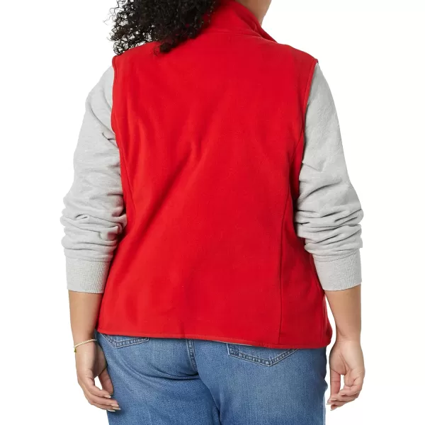 Amazon Essentials Womens ClassicFit Sleeveless Polar Soft Fleece Vest Available in Plus SizePolyester Red