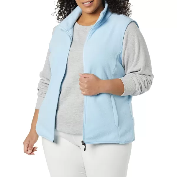 Amazon Essentials Womens ClassicFit Sleeveless Polar Soft Fleece Vest Available in Plus SizePolyester Sky Blue