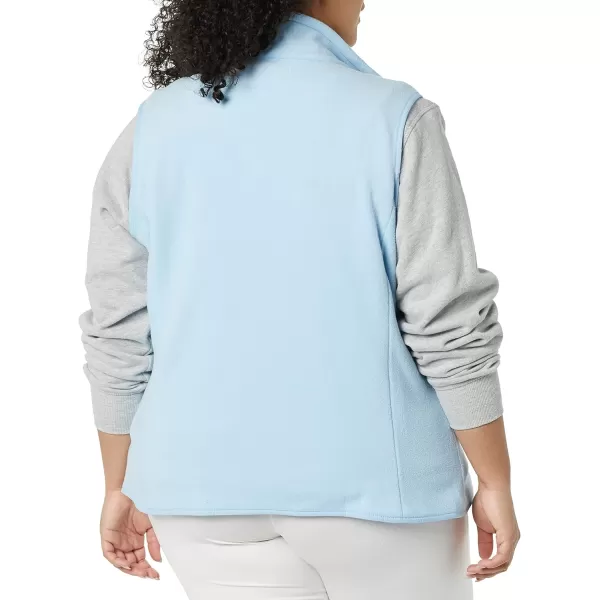 Amazon Essentials Womens ClassicFit Sleeveless Polar Soft Fleece Vest Available in Plus SizePolyester Sky Blue