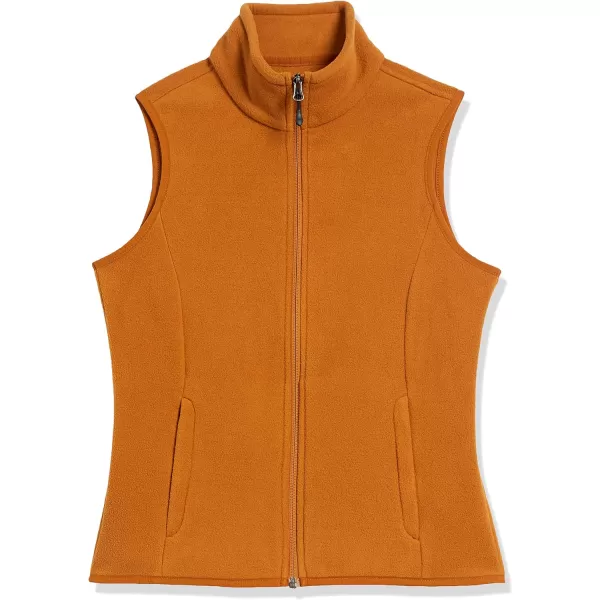 Amazon Essentials Womens ClassicFit Sleeveless Polar Soft Fleece Vest Available in Plus SizePolyester Tan