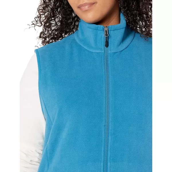 Amazon Essentials Womens ClassicFit Sleeveless Polar Soft Fleece Vest Available in Plus SizePolyester Teal Blue