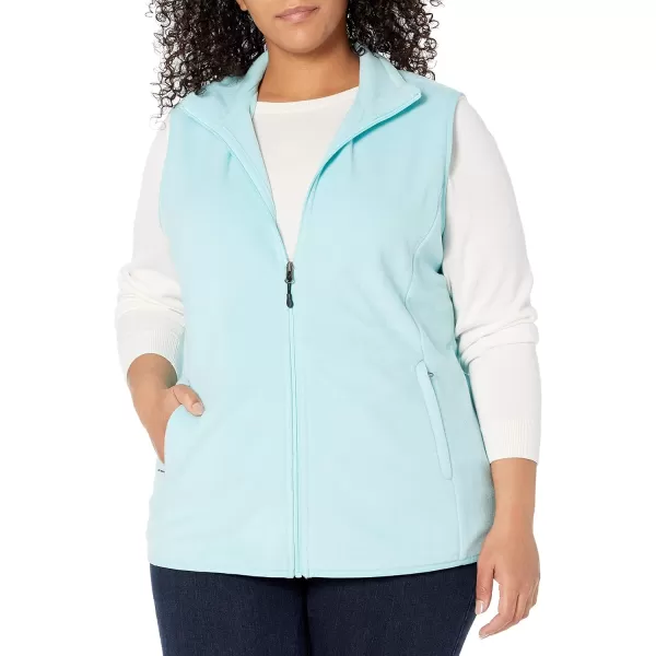 Amazon Essentials Womens ClassicFit Sleeveless Polar Soft Fleece Vest Available in Plus SizeRecycled Polyester Aqua Blue